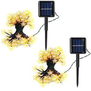 2 pezzi di luci a LED a forma di stella, alimentate a energia solare, da 39,3 piedi, 100 LED - Product Image 1