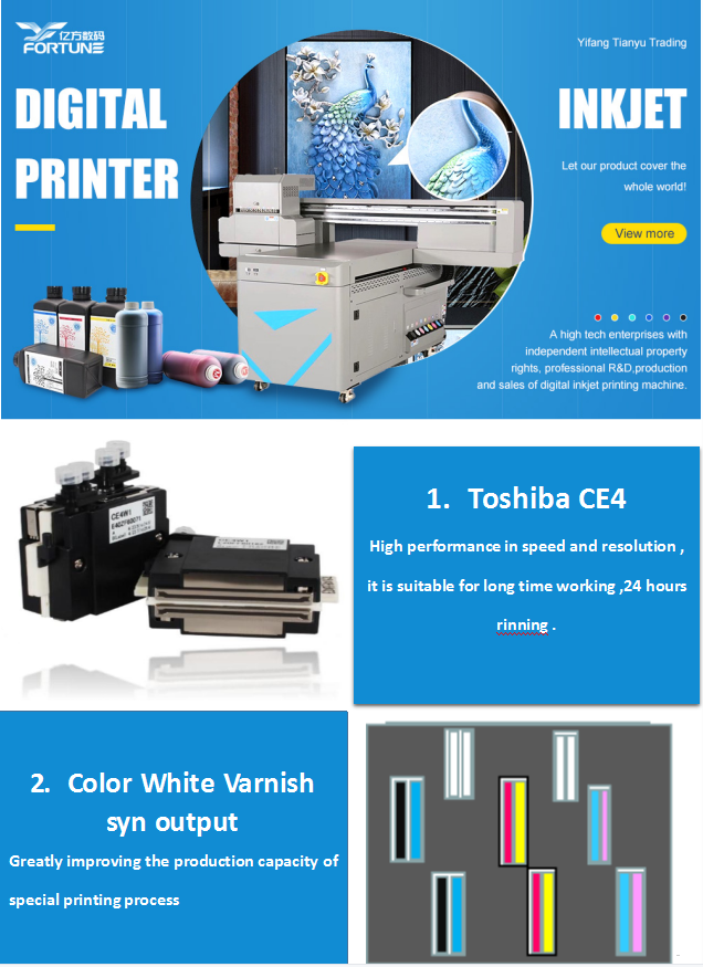 FORTUNE7590 UV Printer Machine Flatbed with CCD Visual Positaion for ...