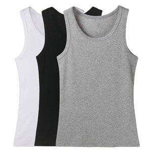 Cheap 100% <b>Combed</b> Cotton Knitted Casual Summer Sleeveless Tank Top for Training - Product Image 1