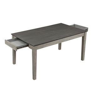 Juego de Comedor de 5 Piezas con Acabado Gris Claro, Estilo Rústico Casual, Muebles de Madera Contemporáneos, Incluye Mesa de Comedor con Cajones y 4 Sillas Laterales - Product Image 6