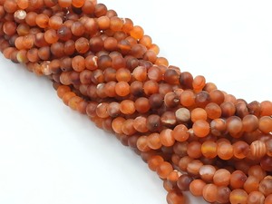 Cuentas Redondas de Cornalina Natural, Lisas, Mate y Pulimentadas, en Forma de Esfera, Hilo de 16 Pulgadas, Piedras Preciosas Sueltas para la Fabricación de Joyería Artesanal - Product Image 1