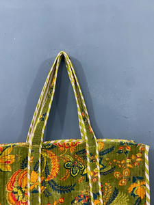 Sac fourre-tout en coton personnalisé pour femmes, motif vintage, multicolore, fermeture éclair durable, sac tendance, léger, sacs d'hiver et d'été - Product Image 3