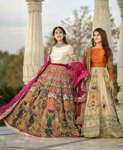 Ensemble de mariée de luxe brodé, style Lehenga Mehndi, pour mariage pakistanais, tenue traditionnelle indienne et pakistanaise - Product Image 2