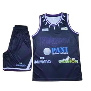 เครื่องแบบบาสเก็ตบอลผ้าโพลีเอสเตอร์ตาข่ายระบายอากาศแห้งเร็วงานปักลายพิมพ์ซับลิเมชันสำหรับทุกเพศขายส่ง - Product Image 1