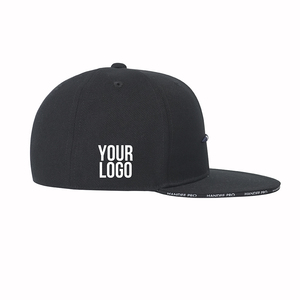 หมวกกอล์ฟปักลายสีดำ ปีกแบน แบบ Snapback สำหรับใส่เล่นกีฬาหรือเป็นที่ระลึกสำหรับทีมสโมสร - Product Image 2