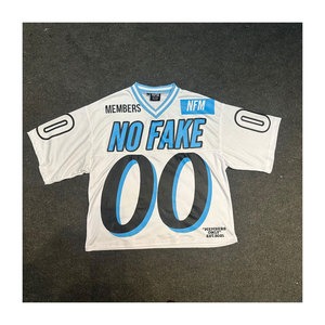 เสื้อครอปท็อป NFM No Fake 00 คอวี แขนสั้น สตรีทแวร์ ผ้าฟลีซถัก ทอจากวัสดุรักษ์โลก ระบายอากาศได้ดี ผ้าฝ้าย 100% - Product Image 1