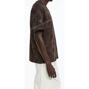 Camiseta Informal Personalizada de Alta Calidad, Manga Corta, Tie-Dye, Corte Regular, 100% Algodón, Unisex, con Estampado Gráfico para Hombre - Product Image 5