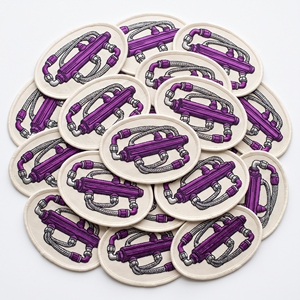 Studded Rally Tire Patch <b>Maker</b> Round Winter Motorsport Tread Applique Merrow Border <b>Badges</b> - Product Image 4