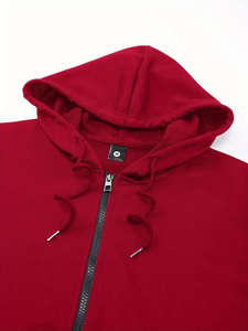 Conjunto de Chándal con Capucha para Hombre de Alta Calidad, Estilo Urbano, Fabricado en Fábrica, Ligero, Impermeable, con Ribete de Forro Polar, Cortavientos, Talla XL, con Cremallera - Product Image 3