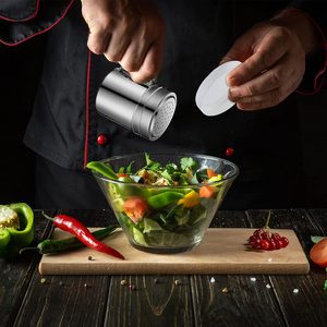Wholesale Custom Logo Stainless Steel Dredges <b>Salt</b> Sugar Spice Pepper <b>Shaker</b> Kitchen Tool Supplies Metal Material - Product Image 5