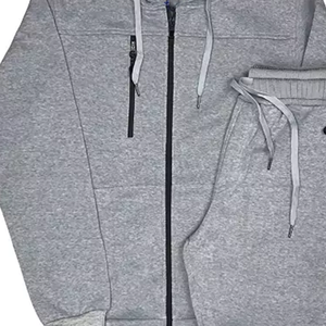 Conjunto Deportivo Clásico para Hombre, Otoño Invierno, Informal, Sólido, Sudadera con Capucha de Manga Larga, Pantalones Jogger a Juego, Dos Piezas, 100% - Product Image 3