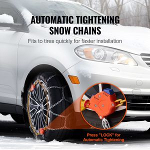Catene da Neve in Acciaio Legato Auto-Aggancianti con Maglia a Diamante, Catene Antiscivolo per Pneumatici 265/75 15 265, Nuove - Product Image 2