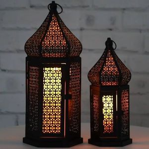 Black set Moroccan <b>Candle</b> Lanterns Customised Decorative Outdoor Indoor, Metal <b>Candle</b> Lanterns Farmhouse Floor & Hanging Lantern - Product Image 1