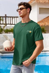 T-shirt pour homme à imprimé graphique, col rond décontracté, manches courtes, tissu léger et respirant, style streetwear élégant, à porter au quotidien - Product Image 2