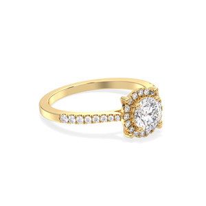 Bague en diamant de laboratoire HPHT CVD de 1,07 carat, taille ronde, sur mesure REYES, certifiée IGI, or massif 14 carats plaqué rhodium, bijoux fins - Product Image 3
