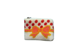 Bolso mini con cremallera y bordado de escorpión y limón, con cuentas de semillas únicas y un estilo llamativo, de la India. - Product Image 1