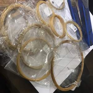 image is of a hank of braided <b>cord</b>, Gauge Twisted Square Non Tarnish Wire as <b>leather</b> or gut - Product Image 3