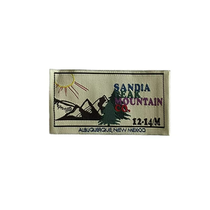 Garment Accessories <b>Black</b> Woven Label Customize Print logo Private Label Clothing Fabric T-shirt Neck Label - Product Image 2