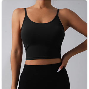 เสื้อกล้ามถักสีพื้นแบบปรับแต่งได้ ระบายอากาศ แห้งเร็ว สำหรับโยคะและกีฬา ดีไซน์โบว์ด้านหลังสำหรับผู้หญิง - Product Image 6