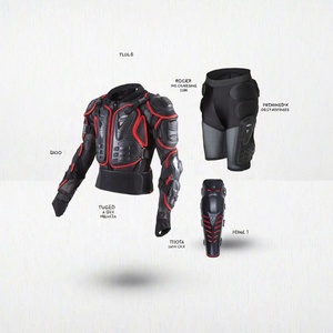 Unisex Motorcycle <b>Body</b> Armor Protective Riding Gear Set <b>Full</b> Sleeve Breathable Safety <b>Suit</b> Plus Size for Winter Cycling - Product Image 4