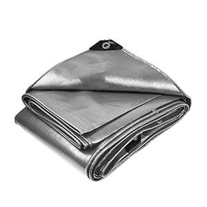 Heavy-Duty <b>White</b> PE <b>Tarpaulin</b> Covers Waterproof Blue Camping Sun Shade Roll Reinforced Edge Tent <b>Tarpaulin</b> - Product Image 2