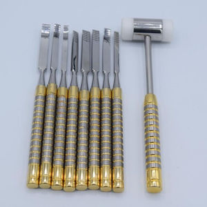 Juego Quirúrgico Premium de Cinceles Dentales Manuales de Acero Inoxidable, Martillo para Separar Huesos y Colocación de Implantes de Blush Surgical - Product Image 6