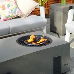 7-Piece Aluminum Patio Furniture Set Includes Rectangular <b>Firepit</b> <b>Table</b> and Side <b>Table</b> Model D0100HR22CX - Product Image 5