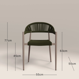 Modern <b>Dining</b> Room Set with <b>Round</b> Wood <b>Table</b> and Four Curve Back Chairs for Home Furniture - Product Image 5