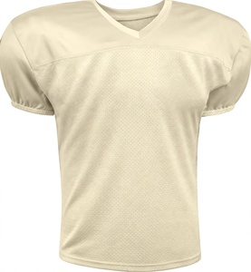 Camiseta de Fútbol Americano Personalizada en Color Blanco Crema, Uniforme de Práctica de Fútbol Americano, Transpirable, de Malla, para Entrenamiento Atlético, Venta al Por Mayor - Product Image 1
