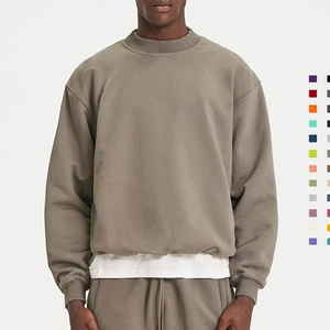 Sweat-shirt à col rond pour homme, style urbain, en coton molletonné, coupe ample, décontracté, streetwear - Product Image 4