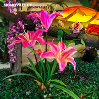 Vente chaude prix bon marché charme bleu rose faux moule unique 3d led pâques déco lampe décorative artificielle tigre calla fleur de lys