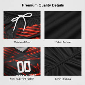 Ensemble d'entraînement de football unisexe personnalisé, maillots de football à manches courtes, haute qualité, séchage rapide, respirant, protection UV, uniforme sportif - Product Image 5