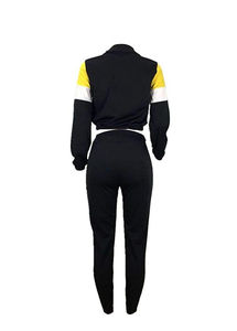 Ensemble de survêtement décontracté respirant pour femme, 2 pièces, haut zippé et pantalon à taille élastique, ensemble de survêtement coupe-vent pour femme, hiver - Product Image 3