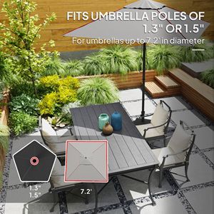 Base per Ombrellone da Esterno Rinforzata 33 libbre, Riempibile con 42 libbre di Acqua, per Raggi di 2.5m, 3.5m, 2m - Product Image 5