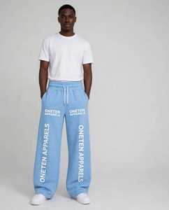 <b>Men's</b> Black Sweatpants <b>White</b> Side Stripe Mid Waist Elastic Drawstring Casual <b>Joggers</b> Breathable Lightweight Polyester Straight - Product Image 1