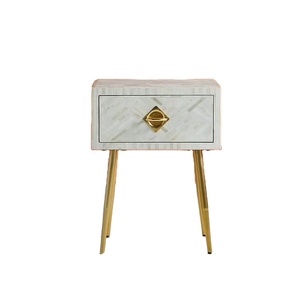 Mesita de noche con incrustaciones de madera de lujo más vendida, muebles con incrustaciones de hueso para comedor y decoración del hogar para sala de estar - Product Image 6