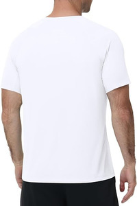 Chemise blanche pour homme à manches courtes, séchage rapide, protection UV, pour la plage, la pêche et les sports de plein air - Product Image 2