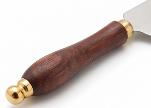 <b>Cheese</b> <b>Knife</b> <b>Set</b> of 4 Stainless Steel Blades Wood Handles With Brass Ends Durable <b>Cheese</b> Tools For Serving Use And Hotel Use - Product Image 2