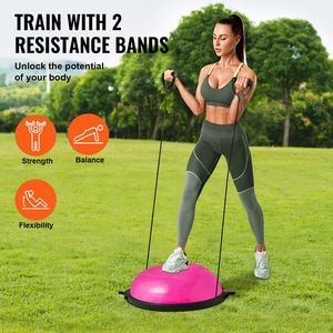 Palla da Yoga da 26 Pollici con Capacità di 1500 libbre, in ABS e PVC, con Bande di Resistenza, Mezza Palla per Allenamento dell'Equilibrio - Product Image 3