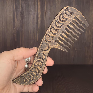 Peignes à cheveux faits à la main en bois de Neem à dents fines, qualité export, pour salon et usage domestique, avec logo personnalisé et manche en bambou - Product Image 6