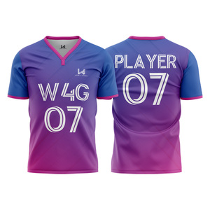 Maillot de football sublimé, motif personnalisé, évacuation de l'humidité, 100% polyester, coupe classique, vêtements d'équipe de football pour adultes - Product Image 1