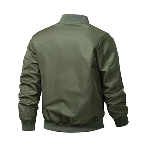 Premium Custom Logo Stylish Spring Thick Ma1 Filling Stand Collar <b>Pilot</b> <b>Jacket</b> Full Zipper Men's Cotton Winter Bomber <b>Jacket</b> - Product Image 2