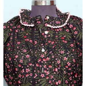 เสื้อครอปพิมพ์ลายดอกไม้สไตล์วินเทจสำหรับผู้หญิงทุกคน ใส่ได้ทั้งฤดูร้อนและฤดูหนาว ทรงสวย ใส่สบาย เป็นมิตรกับสิ่งแวดล้อม แห้งเร็ว น่ารัก - Product Image 4