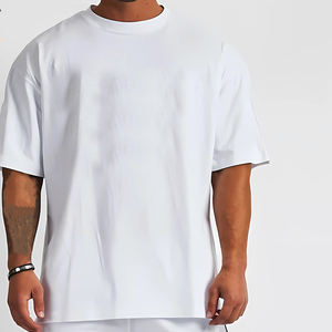 Ropa deportiva de entrenamiento de gran tamaño personalizada, camisetas deportivas para hombres/gimnasio de verano, camiseta recortada transpirable y de secado rápido, conjuntos altos para hombres - Product Image 1