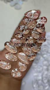 พลอยควอตซ์ขัดเรียบ100% ใสเป็นธรรมชาติอัญมณีหลวมขัดเงาเรียบสำหรับแกะสลักด้วยมือของบุคคลที่สาม - Product Image 3