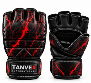 ถุงมือ MMA TANVEX INTERNATIONAL หนังแท้ ครึ่งนิ้ว แบบสวม ระบายอากาศได้ดี สำหรับทุกเพศ บรรจุภัณฑ์แบบกำหนดเอง สำหรับศิลปะการต่อสู้ มวย - Product Image 6