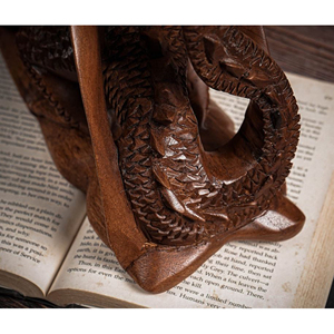Dragón de Madera Premium, Regalo Coleccionable, Estilo Chino, Estatua de Dragón Decorativa, Escultura de Dragón Hecha a Mano, Artesanía en Madera - Product Image 3