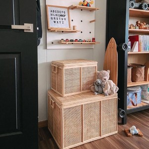 Latest Design Premium Quality Wicker Woven Hand Made <b>Box</b> Trunks Chest of <b>Drawers</b> for Kids Rattan Luggage Trunk - Product Image 6