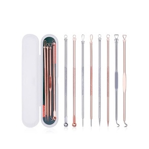 Juego Profesional de 4 Agujas de Acero Inoxidable para Eliminar Puntos Negros y Espinillas, Extractor de Granos, Herramientas para el Cuidado Facial de la Piel - Product Image 1
