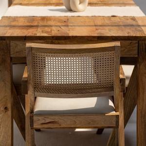 Banc en bois d'acacia foncé Vandana Falcon Aston avec assise confortable pour maisons modernes et extérieurs - Product Image 4